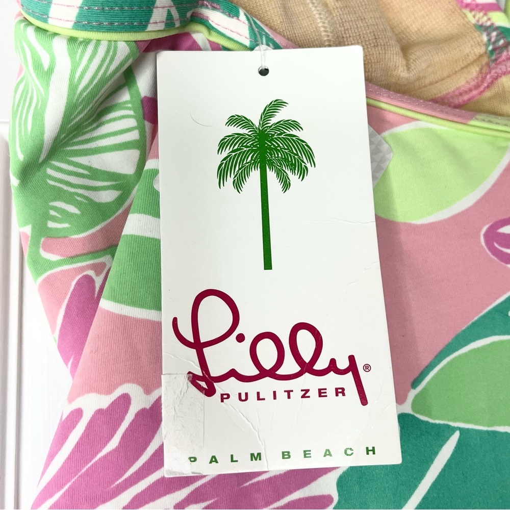 Lilly Pulitzer Pink and Green Floral Swimsuit - Picture 6 of 9